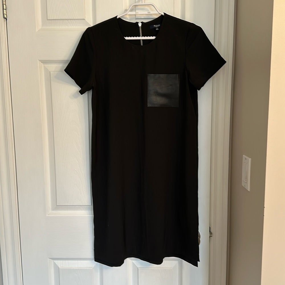 Madewell Pleather Pocket Shift Dress